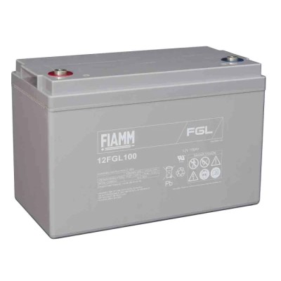 Fiamm 12 V Sealed Lead Acid Battery 100 Ah VRLA AGM Flame Resistant 172mm x 222mm 12FGL100