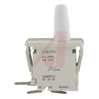 ZF Door Micro Switch Plunger, SPDT 100 mA, Thermoplastic Polyester Housing, Quick Connect Terminals, Max 85°C, Min 0E68-00A0