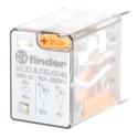 Finder Power Relay, 230V AC Coil Voltage, 10A Switching Current, DPDT Contact Configuration, Silver Alloy 55.32.8.230.0040