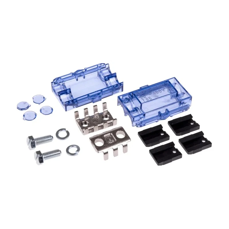 RS PRO Non-Fused Terminal Block 2-Way, 25mm² Wire Screw, 450V, Transparent Blue Polycarbonate 868-0761