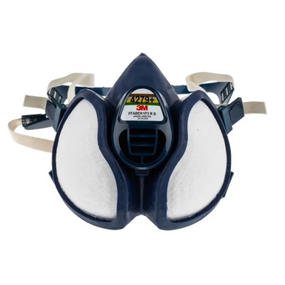 3M 4000+ Series Half Mask Respirator Blue Thermoplastic Elastomer EN 405:2001 + A1:2009 4279+