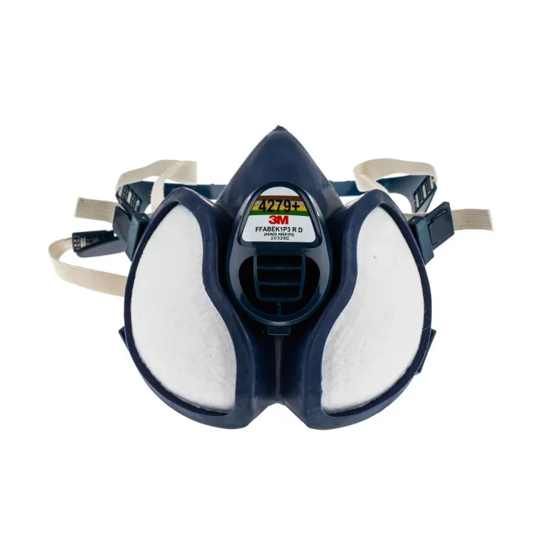 3M 4000+ Series Half Mask Respirator Blue Thermoplastic Elastomer EN 405:2001 + A1:2009 4279+