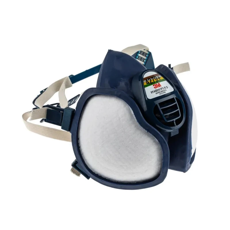 3M 4000+ Series Half Mask Respirator Blue Thermoplastic Elastomer EN 405:2001 + A1:2009 4279+