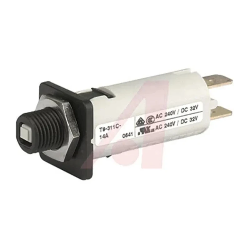 Schurter Thermal Circuit Breaker T9 Series Single-Pole Snap-in Mount 10A 240V AC 48V DC 4404.0022