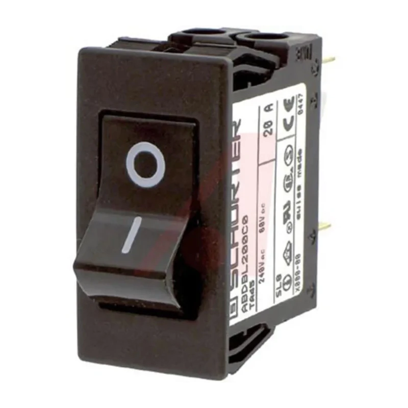 Schurter TA35 ABD Thermal Circuit Breaker 20A 2-Pole Panel Mount 240V AC 60V DC TA35