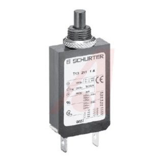 Schurter T13 Thermal Circuit Breaker Single-Pole 10A Current Rating Panel Mount 240V AC 28V DC 4411.0011