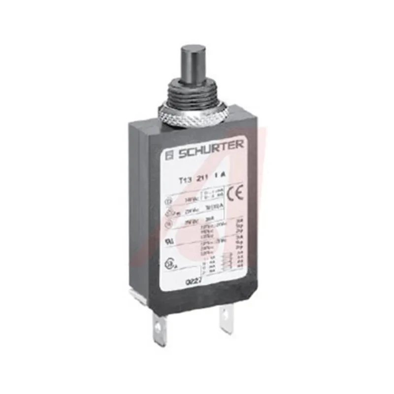 Schurter T13 Thermal Circuit Breaker Single-Pole 10A Current Rating Panel Mount 240V AC 28V DC 4411.0011