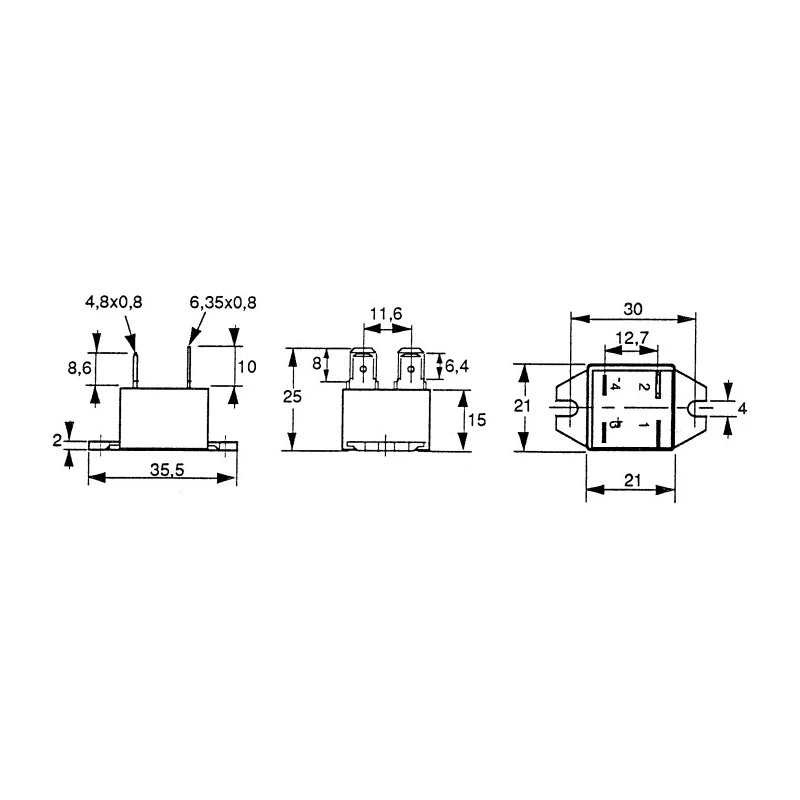Celduc SF-SP7-SP8 Series Solid State Relay 10 A Load 280 Vrms Load 30V dc Control DIN Rail Mount SP7-SP8