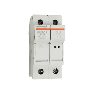 Mersen 32A Rail Mount Fuse Holder for 10 x 38 mm, 1P-Pole, 690V ac G1062698 / CMC101N