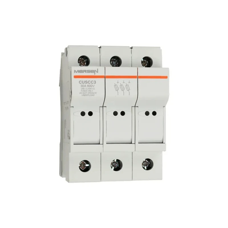 Mersen 30A Rail Mount Fuse Holder for 10 x 38 mm, 3P-Pole, 600V ac G1062790 / CUSCC3