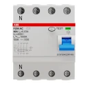 ABB Residual Current Circuit Breaker 40A 4-Pole 30 mA Instantaneous Break 400V AC 2CSF204023R1400 F204 AC-40/0,03-L