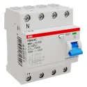ABB Residual Current Circuit Breaker 40A 4-Pole 30 mA Instantaneous Break 400V AC 2CSF204023R1400 F204 AC-40/0,03-L