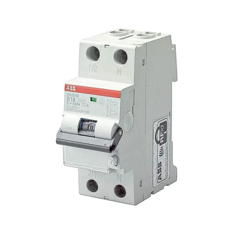 ABB Residual Current Circuit Breaker with Overload Protection, 10A Current Rating, 1-Pole, 30 mA Trip 2CSR245041R1104