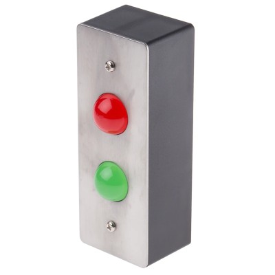RS PRO Surface Mount LED Door Status Indicator for Access Control 12Vdc Metal Housing 870-0727
