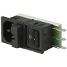 Schurter C14 Straight Snap-in IEC Connector, Female, 10A, 125V/250V, Fuse Size 5 x 20 mm, Felcom 64 Series 6424.0253.15