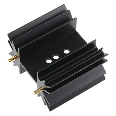 Fischer Elektronik Aluminium Heatsink Black Anodised Clip Fastening 25mm x 38.1mm x 42mm 5°C/W Thermal SK129-38,1-STS-220