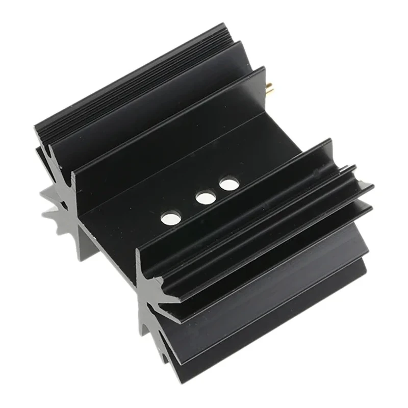 Fischer Elektronik Aluminium Heatsink Black Anodised Clip Fastening 25mm x 38.1mm x 42mm 5°C/W Thermal SK129-38,1-STS-220
