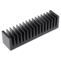 Fischer Elektronik Heatsink for Solid State Relay, Black Anodised Aluminium, 40 mm x 37.5 mm x 160 mm, Thermal SK85-37,5-SA