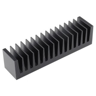 Fischer Elektronik Heatsink for Solid State Relay, Black Anodised Aluminium, 40 mm x 37.5 mm x 160 mm, Thermal SK85-37,5-SA