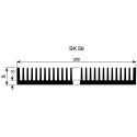 Fischer Elektronik Heatsink for Solid State Relay Black Anodised Aluminium 40 mm x 150 mm x 300 mm SK56-150-SA