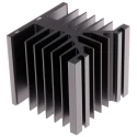Fischer Elektronik Heatsink for Solid State Relays Aluminium 78.6mm Height 75mm Length 80mm Width Black Anodised SK89-75-SA