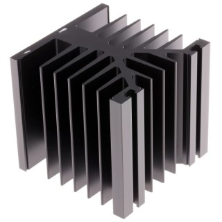 Fischer Elektronik Heatsink for Solid State Relays Aluminium 78.6mm Height 75mm Length 80mm Width Black Anodised SK89-75-SA