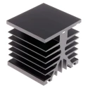 Fischer Elektronik Heatsink for Solid State Relays Aluminium 78.6mm Height 75mm Length 80mm Width Black Anodised SK89-75-SA
