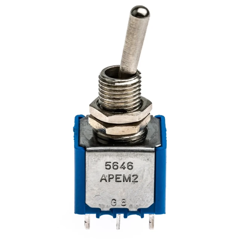APEM Toggle Switch Panel Mount On-On DPST Solder Terminal 30 V DC 250 V AC 5646A
