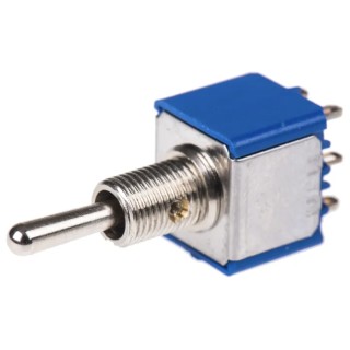 APEM Panel Mount Toggle Switch On-Off-On DPST Solder Terminal 30V dc 250V ac 5649A