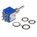 APEM Panel Mount Toggle Switch On-Off-On DPST Solder Terminal 30V dc 250V ac 5649A