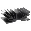 Fischer Elektronik Black Aluminium Heatsink 4.1°C/W Thermal Resistance, 25 mm Height, 37.5 mm Length, 70 mm SK64-37,5-SA-1M3