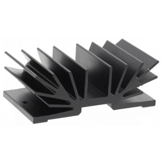 Fischer Elektronik Black Aluminium Heatsink 4.1°C/W Thermal Resistance, 25 mm Height, 37.5 mm Length, 70 mm SK64-37,5-SA-1M3
