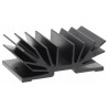 Fischer Elektronik Black Aluminium Heatsink 4.1°C/W Thermal Resistance, 25 mm Height, 37.5 mm Length, 70 mm SK64-37,5-SA-1M3