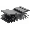 Fischer Elektronik Black Aluminium Heatsink 4.1°C/W Thermal Resistance, 25 mm Height, 37.5 mm Length, 70 mm SK64-37,5-SA-1M3