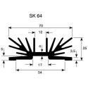 Fischer Elektronik Black Aluminium Heatsink 4.1°C/W Thermal Resistance, 25 mm Height, 37.5 mm Length, 70 mm SK64-37,5-SA-1M3