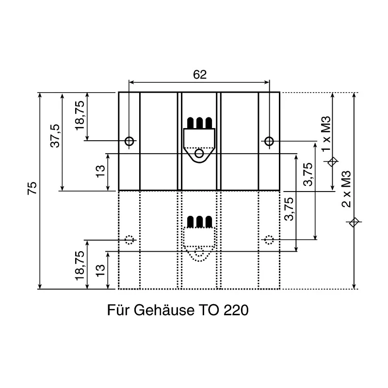 Fischer Elektronik Black Aluminium Heatsink 4.1°C/W Thermal Resistance, 25 mm Height, 37.5 mm Length, 70 mm SK64-37,5-SA-1M3