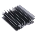 Fischer Elektronik Aluminium Heatsink 2.7°C/W 75mm x 70mm x 25mm Black Finish SK64-75-SA-2M3