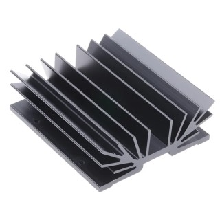 Fischer Elektronik Aluminium Heatsink 2.7°C/W 75mm x 70mm x 25mm Black Finish SK64-75-SA-2M3