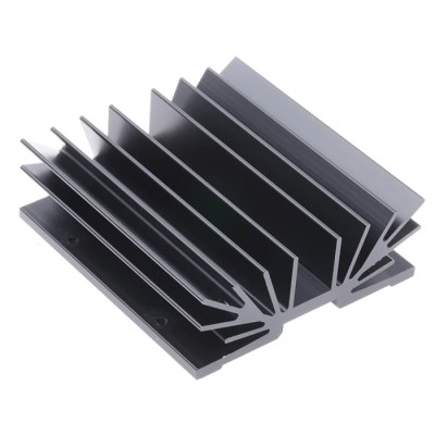 Fischer Elektronik Aluminium Heatsink 2.7°C/W 75mm x 70mm x 25mm Black Finish SK64-75-SA-2M3