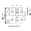 Fischer Elektronik Aluminium Heatsink 2.7°C/W 75mm x 70mm x 25mm Black Finish SK64-75-SA-2M3