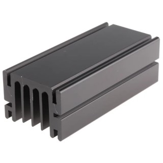 Fischer Elektronik Heatsink Black Anodised Aluminium 33 mm Height 46 mm Width 100 mm Length SK68-100-SA