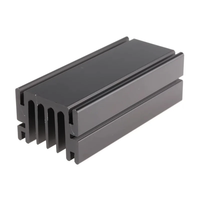 Fischer Elektronik Heatsink Black Anodised Aluminium 33 mm Height 46 mm Width 100 mm Length SK68-100-SA
