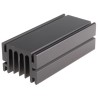 Fischer Elektronik Heatsink Black Anodised Aluminium 33 mm Height 46 mm Width 100 mm Length SK68-100-SA