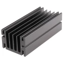 Fischer Elektronik Heatsink Black Anodised Aluminium 33 mm Height 46 mm Width 100 mm Length SK68-100-SA