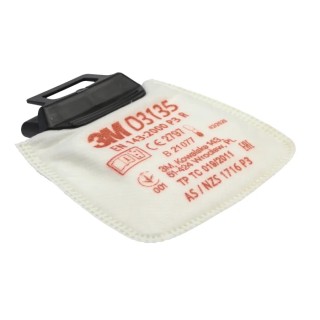 3M Filter Dust for Use with 3M D3000 Series Respirator Secure Click Connection 40 Per Pack D3135