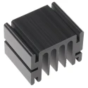 Fischer Elektronik Aluminium Heatsink 5.5°C/W, Black Finish, 33 mm Height x 37.5 mm Length x 46 mm Width SK68-37,5-SA