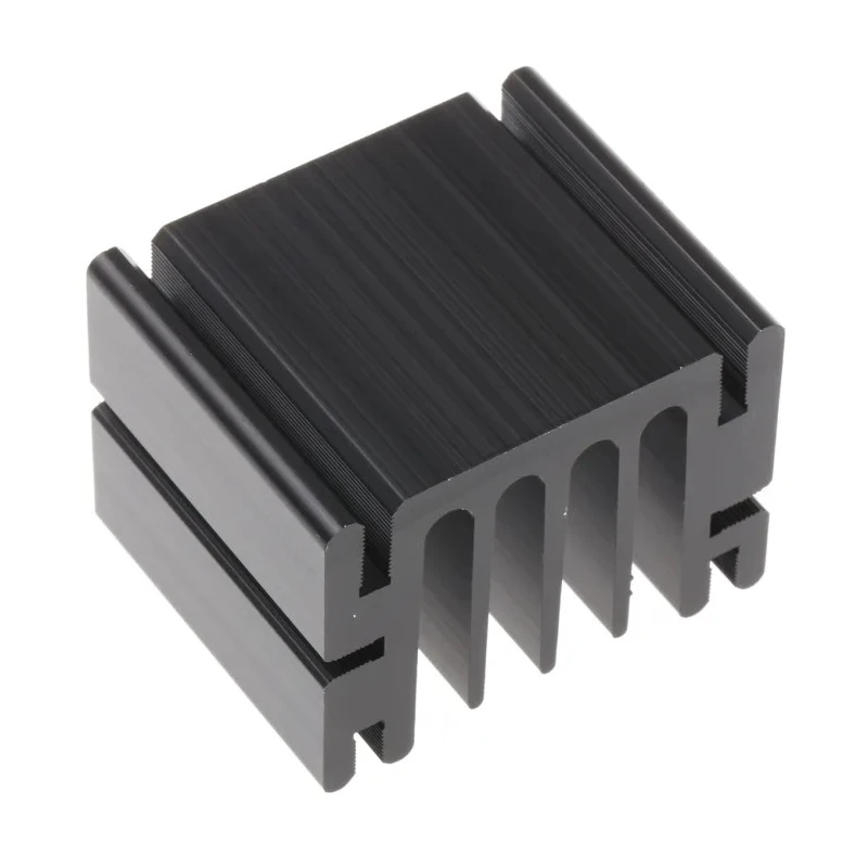 Fischer Elektronik Aluminium Heatsink 5.5°C/W, Black Finish, 33 mm Height x 37.5 mm Length x 46 mm Width SK68-37,5-SA