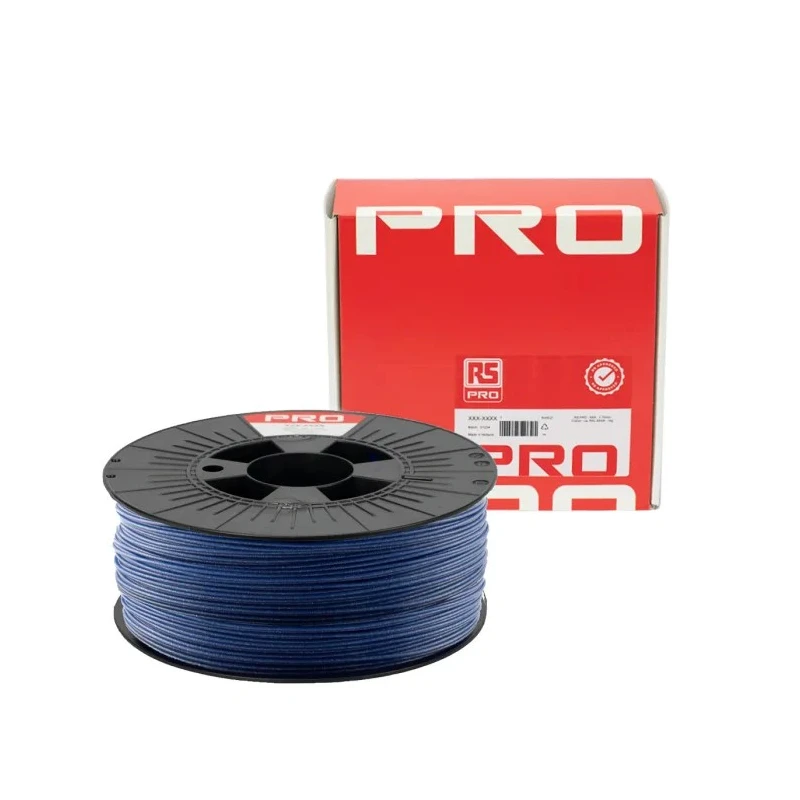 RS PRO 1.75 mm Blue PLA 3D Printer Filament 1 kg, Polylactic Acid Material, FDM Printing Technology 190-1963