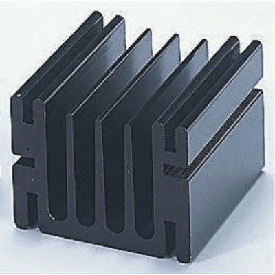 Fischer Elektronik Aluminium Heatsink 4.8K/W Thermal Resistance 50 mm Length 46 mm Width 33 mm Height Black Finish SK68-50-SA