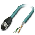 Phoenix Contact SAC Ethernet Cable 2 Core, Shielded Screened, Polypropylene Jacket, Cross Linked Polyethylene, 2 m, Blue Cat5